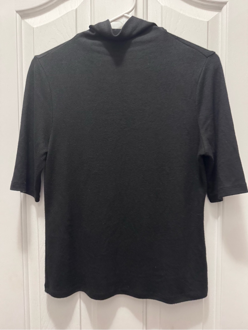 Women's banana republic luxe Black elbow Short-Sleeve Turtleneck Sweater size M